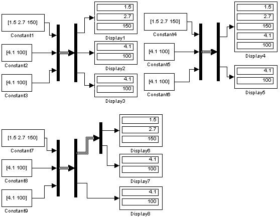 Simulink работа с векторами